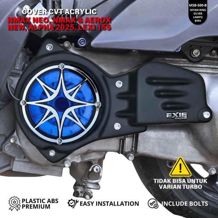 "New" Cover CVT Akrilik Nmax NEO, Nmax & Aerox New, Alpha 2025, Lexi 155 - Cover Penutup CVT Variasi