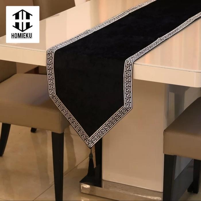 Table Runner Taplak Meja Panjang Minimalis Polos 120 150 210 250
