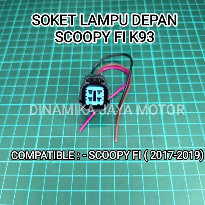 SOKET SOCKET HEADLAMP LAMPU DEPAN 4 PIN SCOOPY FI K93 2017-2019