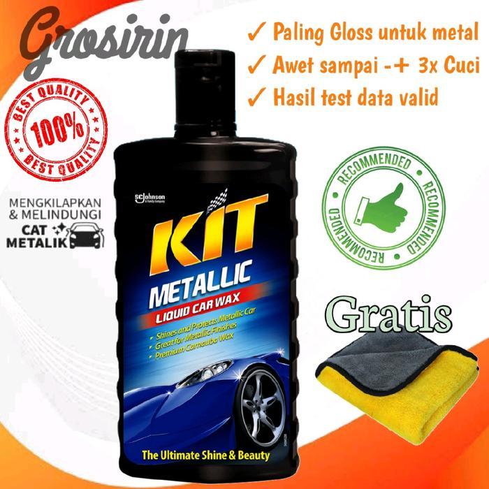 pengkilap body mobil motor paling glossy awet tahan lama Kit Metallic liquid car wax