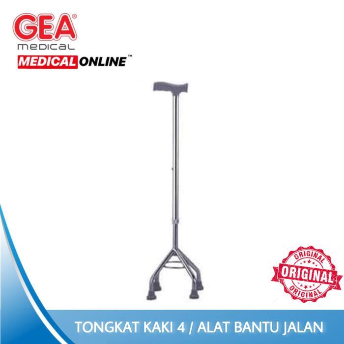 Tongkat Kaki 4 Manula / Lansia Alat Bantu Jalan Fs932 Gea Medical