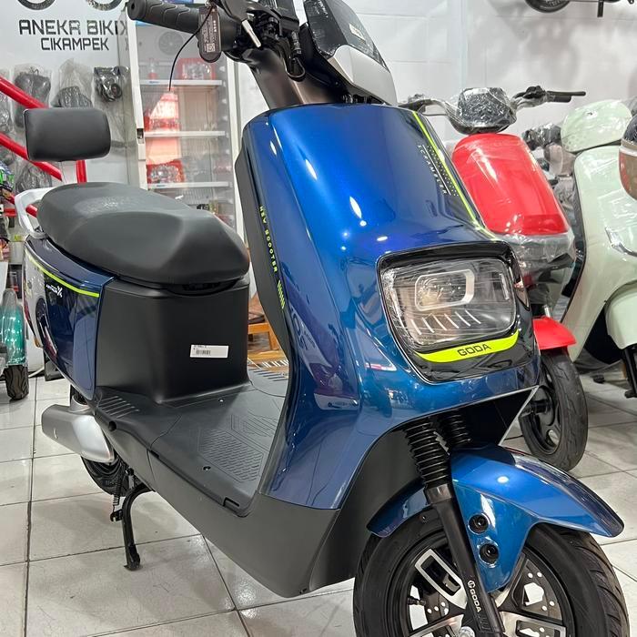 GODA GD 188 MAX NEW SEPEDA LISTRIK TERBARU DARI GODA GD-188 MAX MODEL MOTOR LISTRIK - Putih - Biru