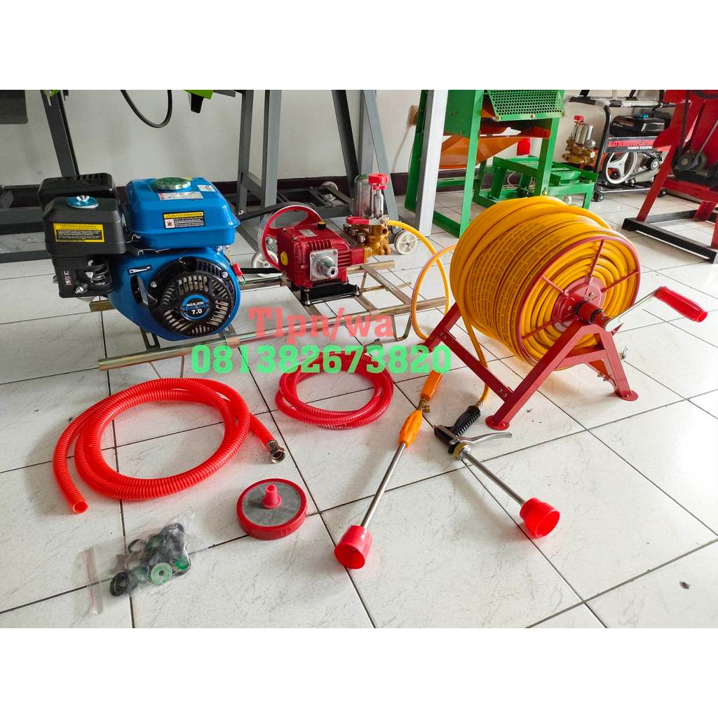 Mesin power sprayer | Mesin cuci motor komplit selang 100 meter