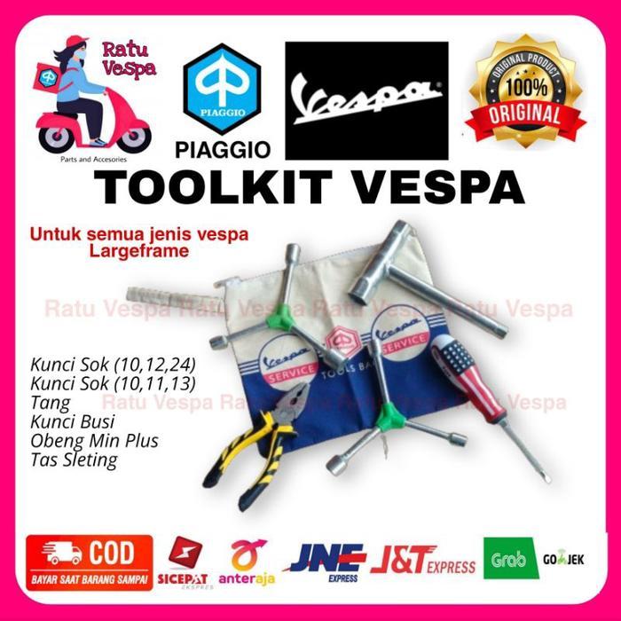 Toolkit Vespa Largeframe Tas Kunci Busi Vespa PX PS SUPER SPRINT EXCEL