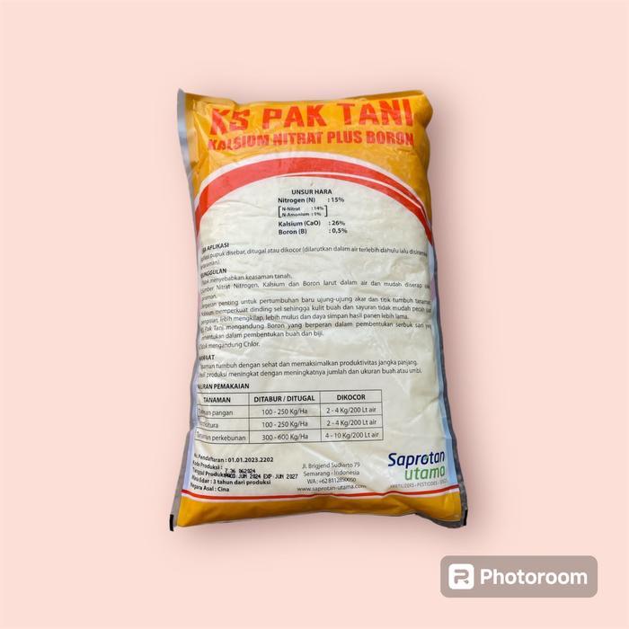 Sale Terlaris Pupuk Ks Pak Tani Kemasan 1 Kg Kalsium Nitrat Plus Boron