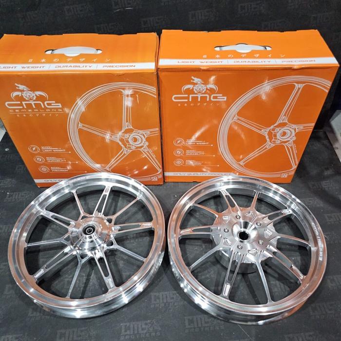 Velg Velek CMG CEMERLANG MG 10 Vario125 Silver 14x185/14x215 - V125 150 160 Stylo
