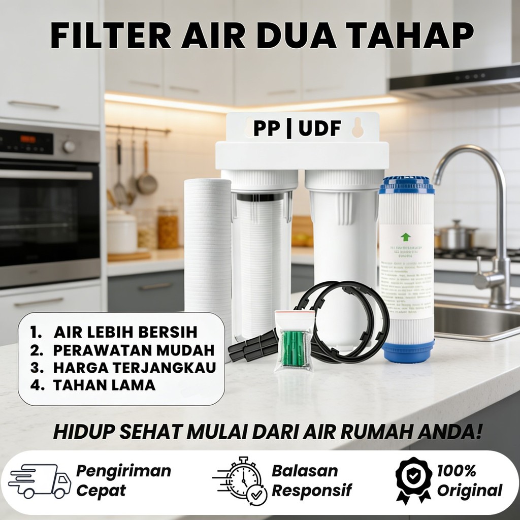 Paket Filter Air 2 Tahap PPF UDF / Filter Air Sumur / Filter Air Berpasir / Keruh