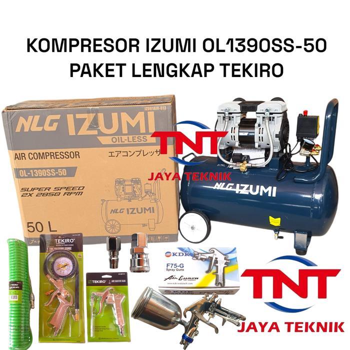 KOMPRESOR ANGIN OILLESS IZUMI OL 1390SS-50 / COMPRESSOR IZUMI OL 1390 - LENGKAP TEKIRO