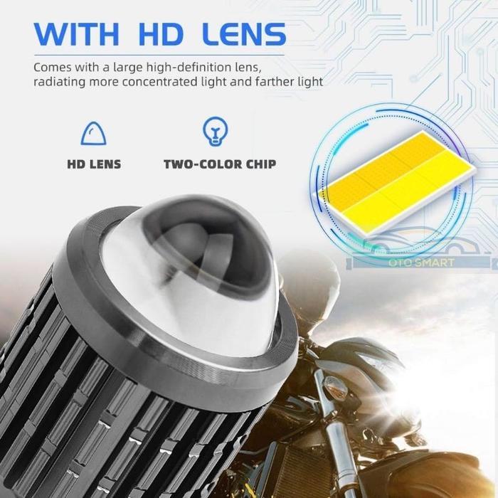 LED LASER D2 H4 H6 BA20D HI LO FULL ALLUMUNIUM AC DC