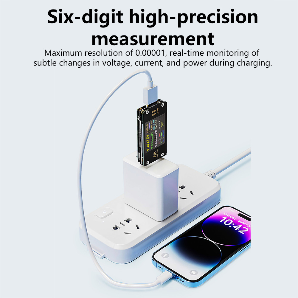1.77'' Multi-Function USB Voltage Current Meter Power Tester QC/PD Protocol Trigger Fast Charging