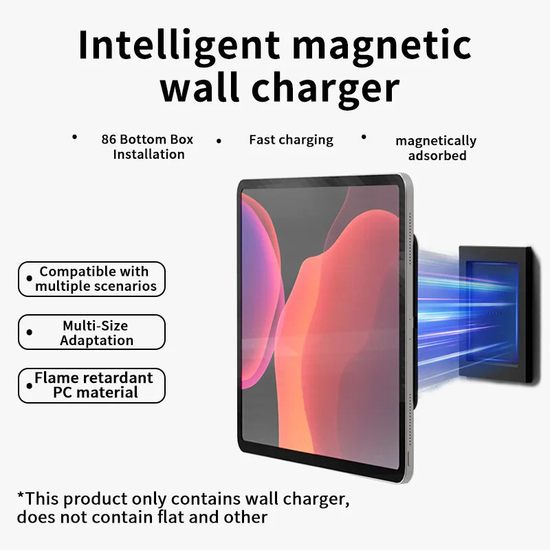 Tablet Wall Mount Charger Holder for Ipad Wall Mount Charger Stand Bracket Magnetic Wireless