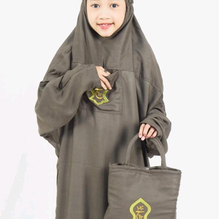Mukena Anak Mukena Terusan Hadramaut Terompah Muslim Panjang Remaja Hitam Tbk