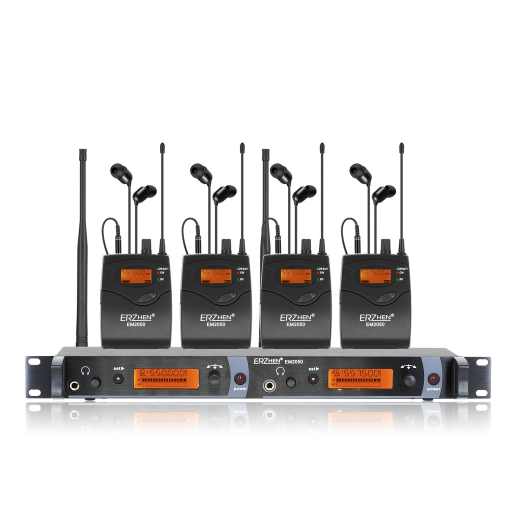 ERZHEN in-ear monitor wireless system EM2050 multi transmitter wireless in ear monitor Professional