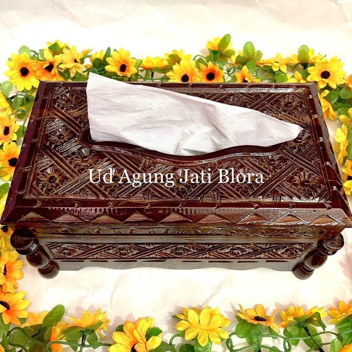 TEMPAT TISU KOTAK TISU TEMPAT TISU KAYU TEMPAT TISU KAYU JATI TISU Penyimpanan