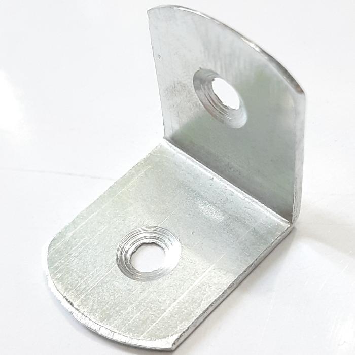 Siku Besi L Oval 25mm 20mm Ambalan Penyangga Rak 2 Lubang - PENDEK