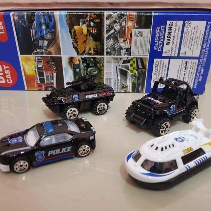 Diecast Set Mobil Polisi - Diecast Mainan Mobil Polisi