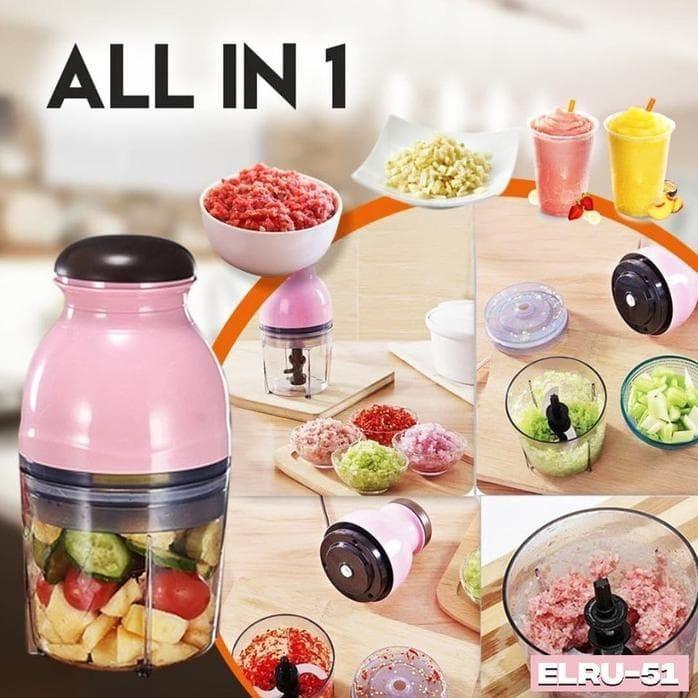 Cuculemon - Chopper Multifungsi Blender Capsul/Chopper Capsul/Chopper Daging - 4 Mata Pisau
