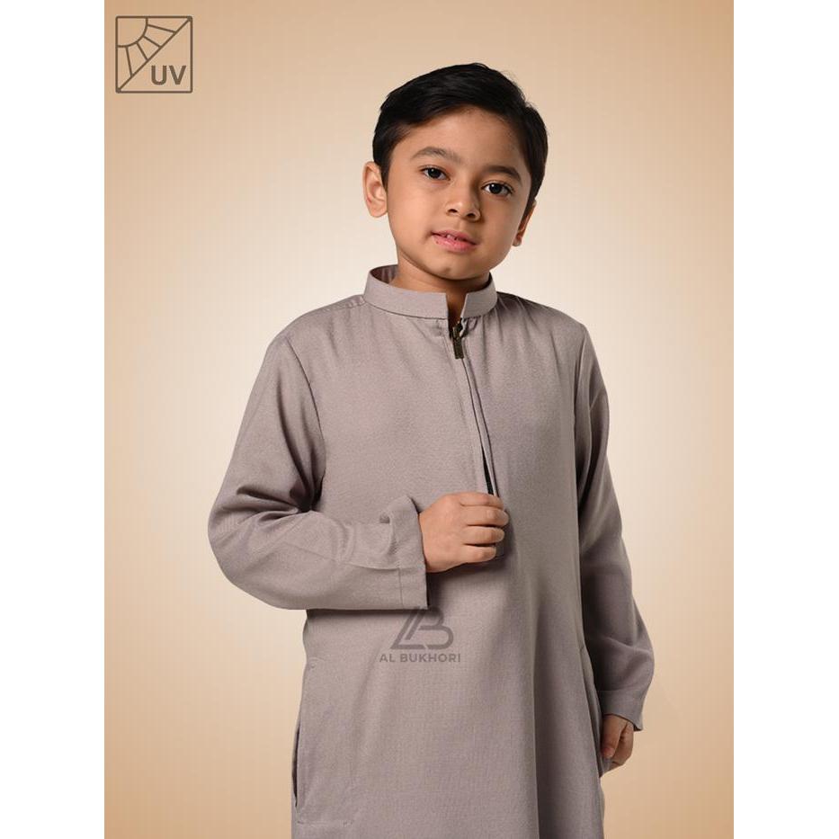 AL BUKHORI - ANTI UV JUBAH ANAK GAMIS LAKI LAKI THOBE PREMIUM 4 - 12 TAHUN LENGAN PANJANG - JUBAH