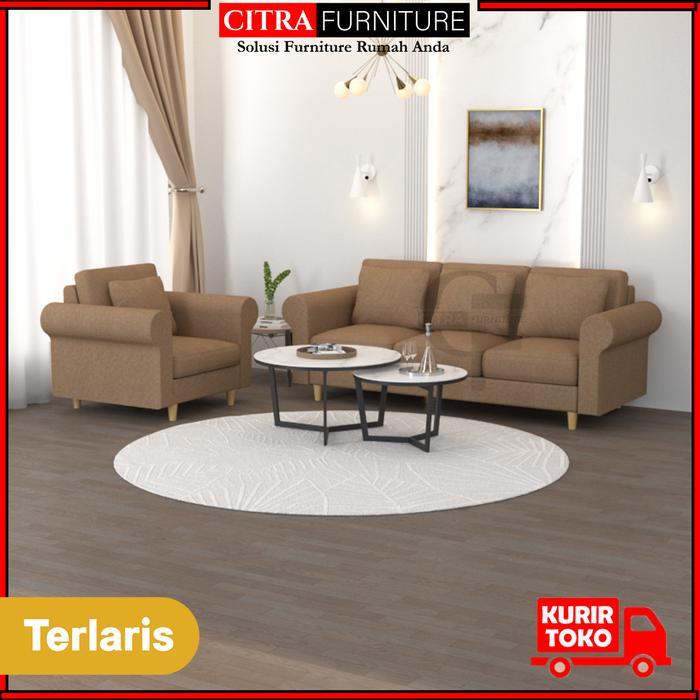 Sofa Retro Minimalis set 3+1 Seater PANAMA Series Sofa Scandinavian 3+1 Dudukan