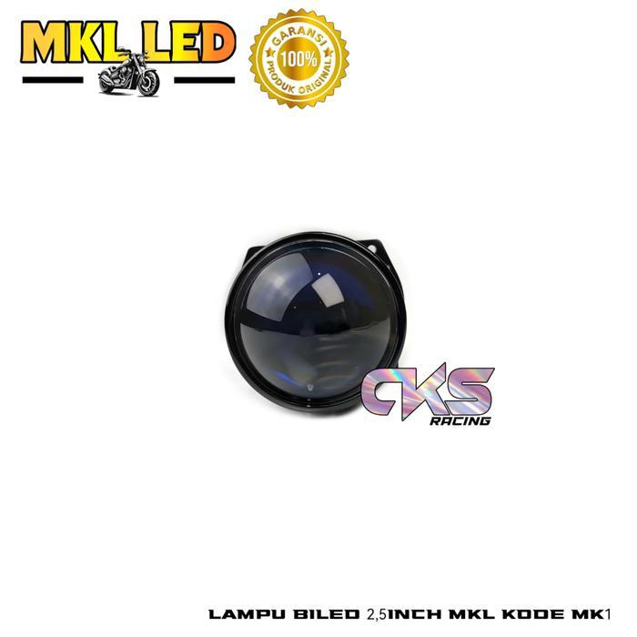 Lampu Biled 2,5 inch Lampu Projector Projie MKL Gen 2 Biled 2.5 inch Blue Lens Flat Cut Plus Devil