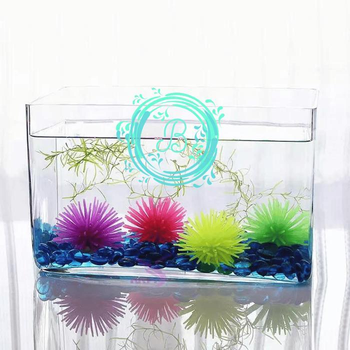 Hiasan Anemon Silikon Jelly Aquarium Ikan Dekorasi Artificial Karang Koral Anemone Laut Warna Warni