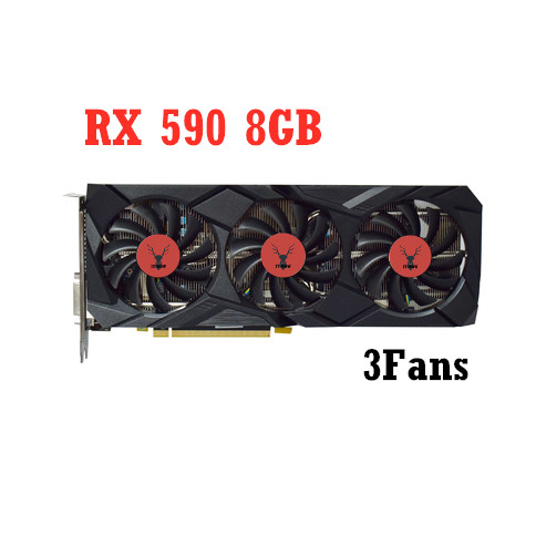 RX 590 8GB GME Graphics Cards AMD Radeon RX590 8GB GDDR5 256Bit Video Screen Cards GPU Desktop Compu