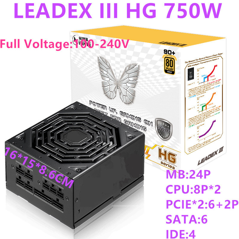 New Original PSU For Super Flower LEADEX III HG 750W 650W 550W Power Supply SF-750F14HG SF-650F14HG 