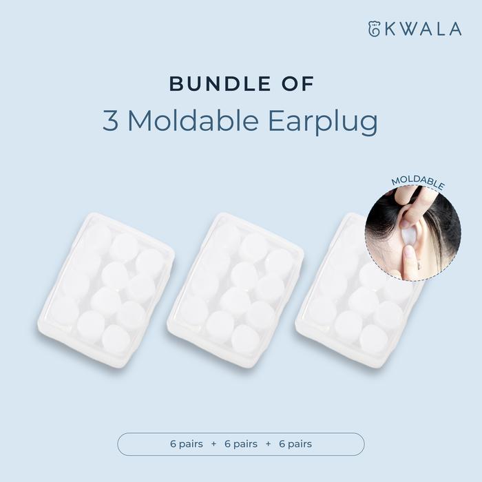 Kwala [Bundle] Moldable Earplug Penutup Telinga Earplug Peredam Suara Penutup Telinga Untuk Tidur