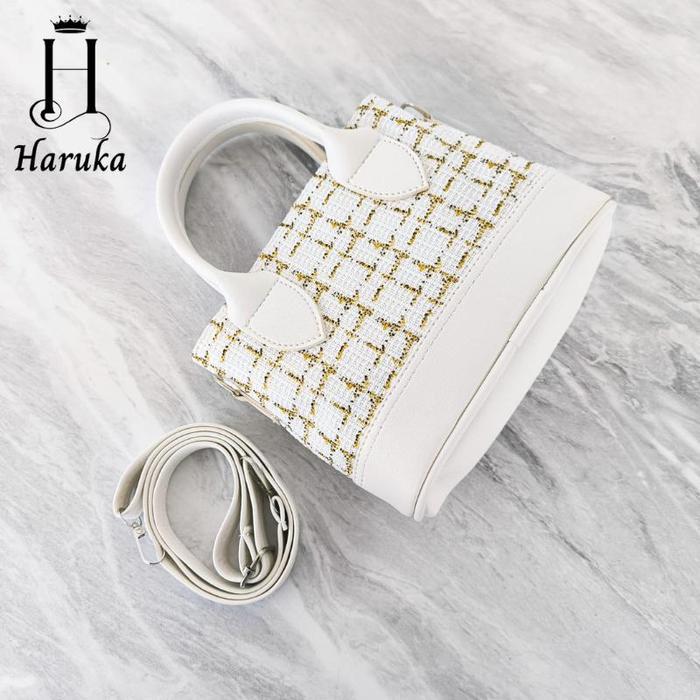 Aerostreet.Shoes - Haruka Tas Selempang Wanita Lucca Kombinasi Kanvas Terbaru Desain Multifungsi