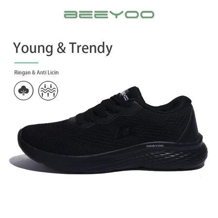 Aerostreet.Shoes - Beeyoo Sepatu Sekolah Hitam Wanita Casual Sepatu Daily Sepatu Sneakers Cewek