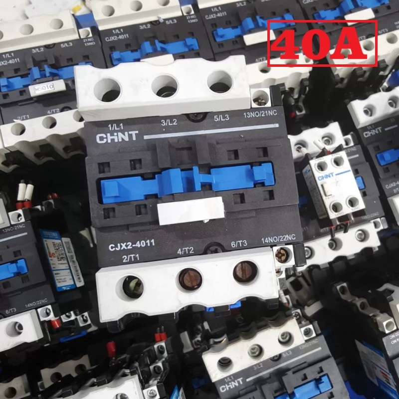 PROMO HARI INI CHINT NXC-40 40A LC1D LC1 AC Contactor CJX2-4011 NO NC 3-Phase DIN Rail Mount Electri