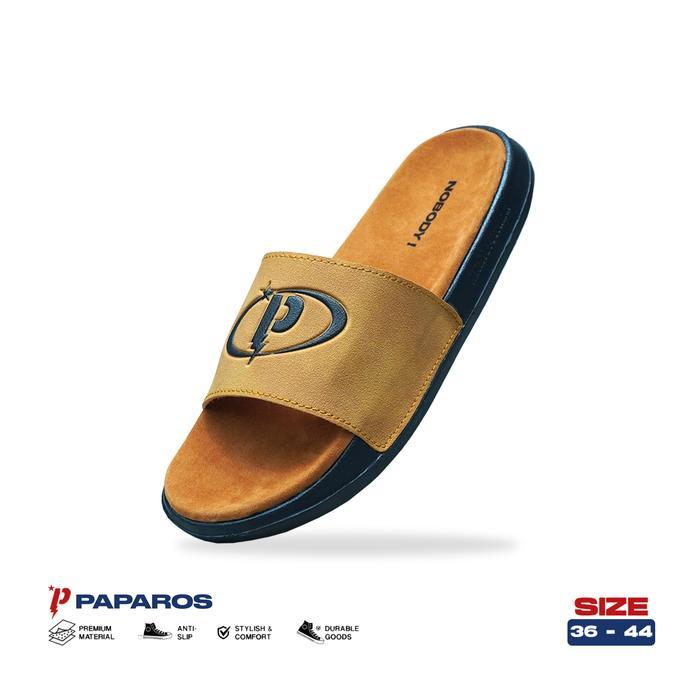 Aerostreet - Sandal Selop Pria Universe Series Tan Full Suede - Sandal Slide