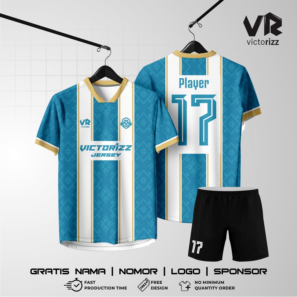 JERSEY FULL PRINTING FREE CUSTOM DESIGN CUSTOM NAMA DAN NOMOR | JERSEY FUTSAL/SEPAK BOLA/BADMINTON/V