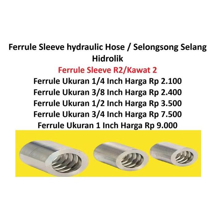 Ferrule Sleeve Hose Hidrolik R2/Selongsong selang hidrolik