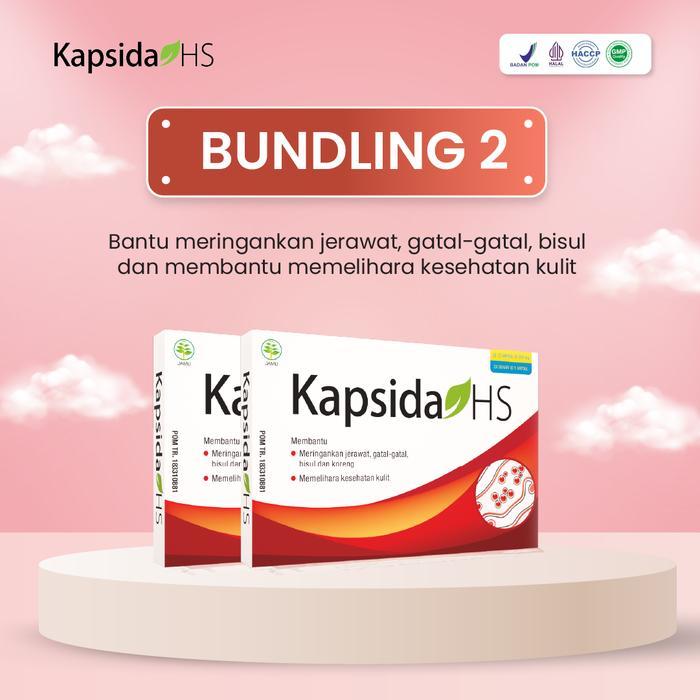 Bundle 2 Kapsida Hs - Suplemen Herbal Untuk Meringankan Jerawat, Gatal-Gatal & Bisul