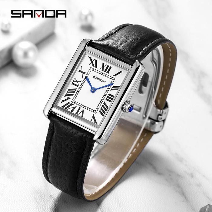 Jam Tangan Pria Analog Tali Kulit SANDA 1108L
