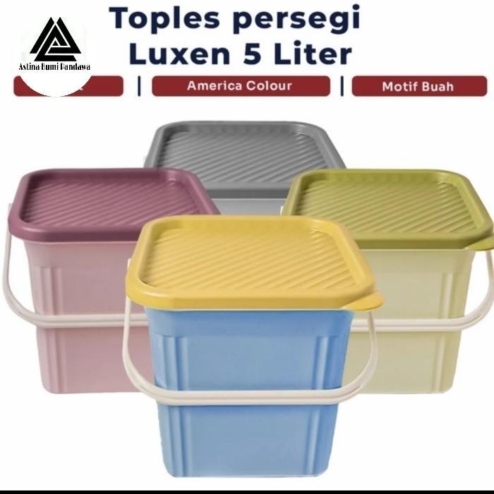 Toples Persegi 5 Liter High Quality