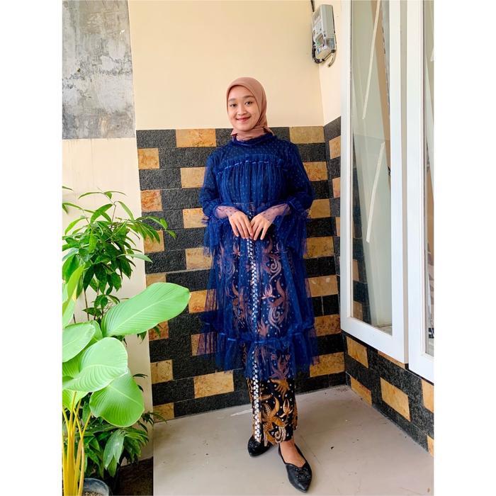 "New" Outer Tile Dot (Pakai Pita) // Aurelia Tunik Dot Polka Dot