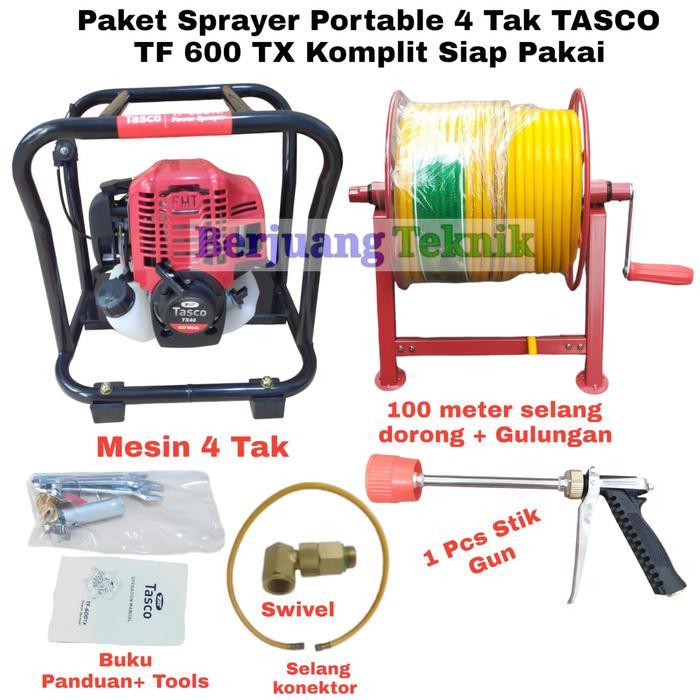 Mesin Sprayer 4 Tak TASCO TF 600 + Selang 110 meter + 1 Stik+Gulungan