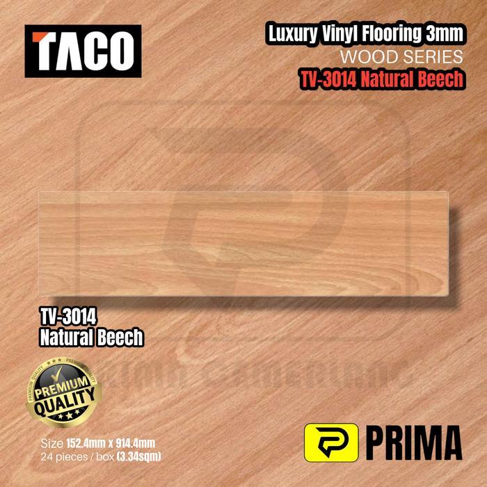Taco Lantai Vinyl 3Mm Wood Series Tv-014 Natural Beech