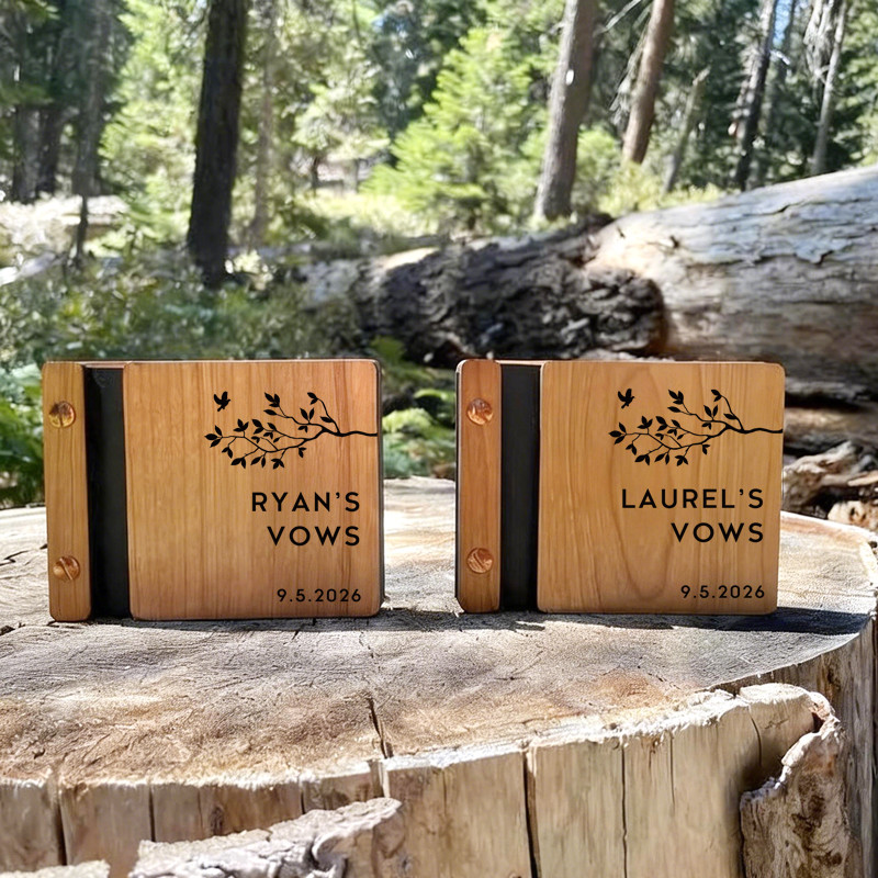 Single Personalized Vow Book, Wedding Wooden Vow Books, Wedding Gift, Vow Books for Bride and Groom,