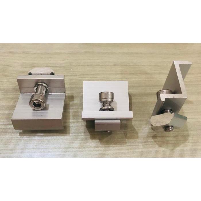 [] End Clamp Kit Mounting Solar Panel PV Klem Breket Bracket 35mm 40mm