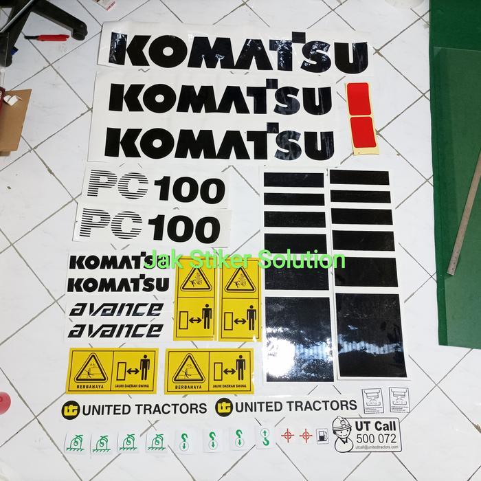 Stiker Excavator Komatsu Pc100-6