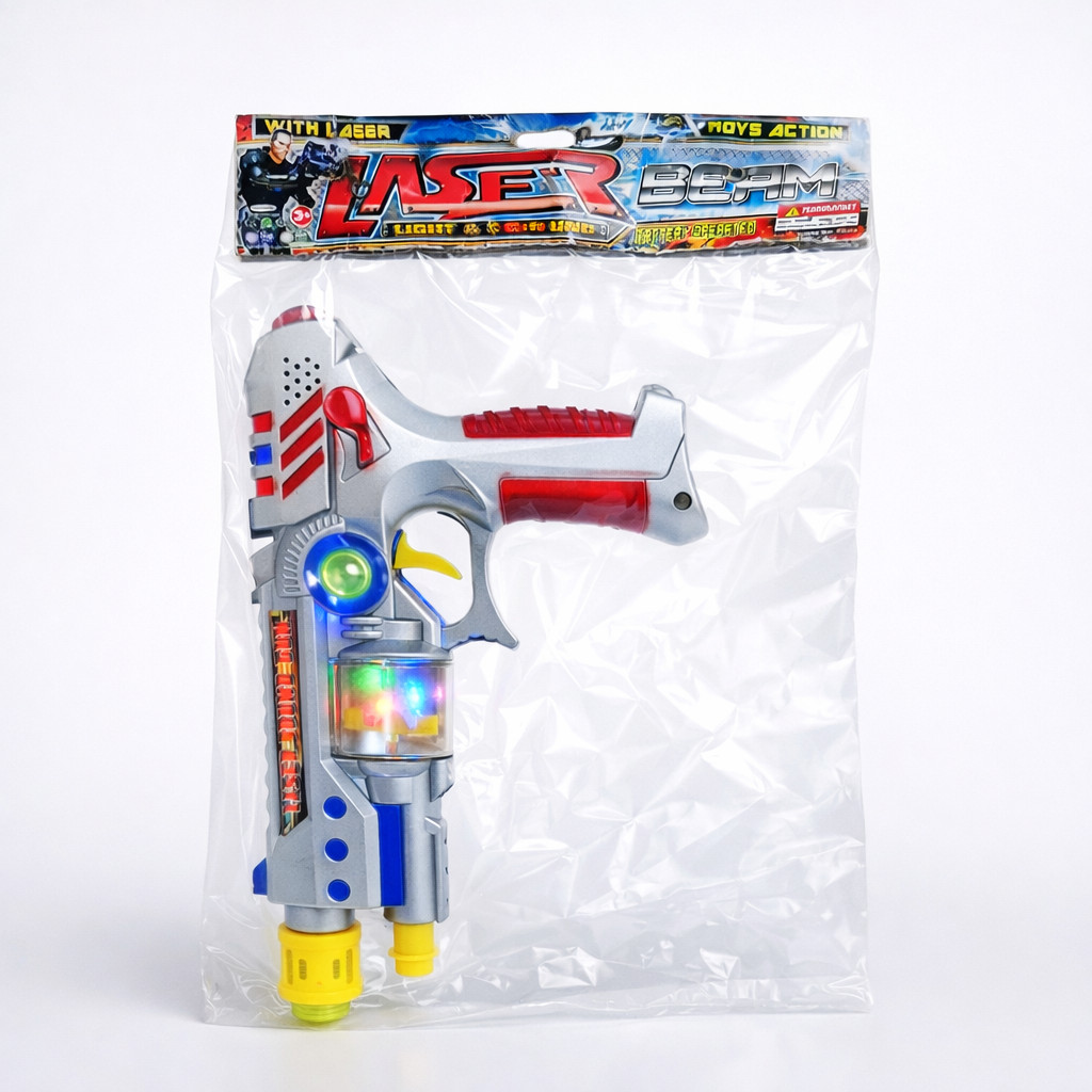 Mainan Laser Beam Tembakan Nyata, Laser Gun Jarak Jauh, Seru untuk Anak-Anak