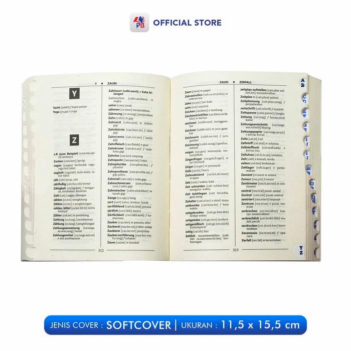 Kamus Bahasa Jerman / Kamus Bahasa Jerman - Indonesia / Indonesia Jerman - Ukuran Saku Dengan Index
