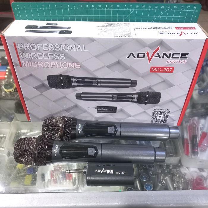 Mic Microphone ADVANCE 207 Wireless Karoke Double Tanpa Kabel