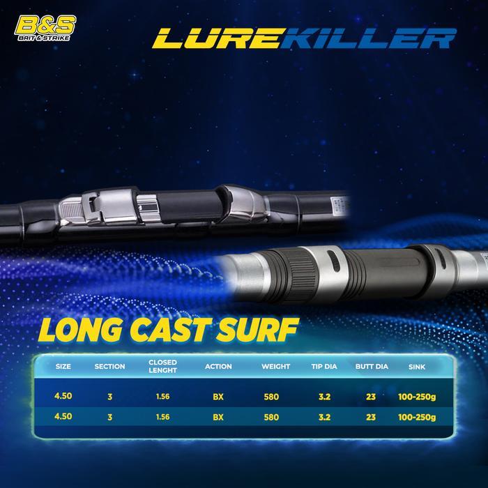 Joran Pancing FUJI japan Lurekiller LongCast Surf 4.5M CW 100-250G realseat Fuji dan DPS JP026