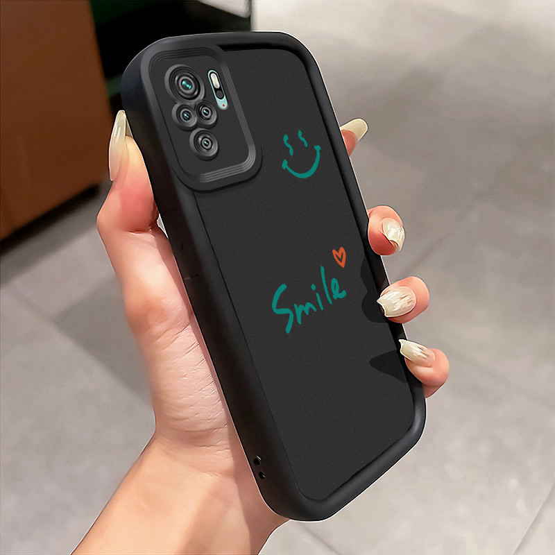 Casing Hp Xiaomi Redmi Note 10 Redmi Note 10s Redmi Note 10 Pro POCO M5s Case Simple smile lucu Kasi