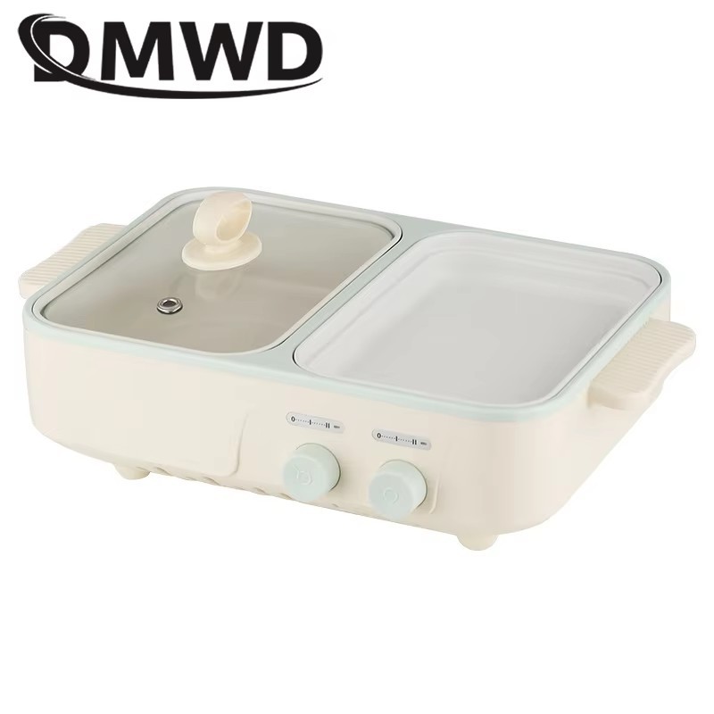 Multifunction Electric Cooker Hotpot Barbecue Grill Griddle Egg Omelette Frying Pan Stove Crepe Oven