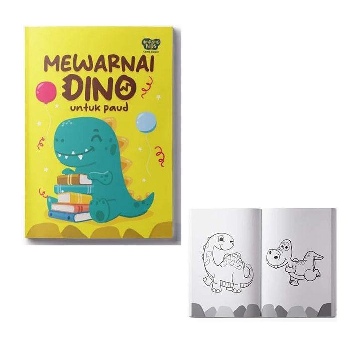 Amazing Kids Dino untuk Anak PAUD TK Buku Mewarnai